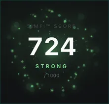 SimFi Score: 724, Strong
