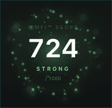 SimFi Score: 724, Strong